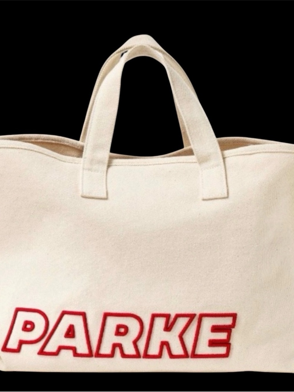 Large Canvas Parke Target CollaTote Bag with Red Logo Accent - Picture 2 of 3